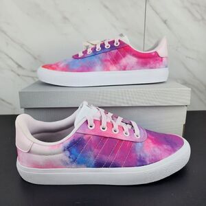 New Adidas Vulc Raid3r Pink Tie Dye Sneakers